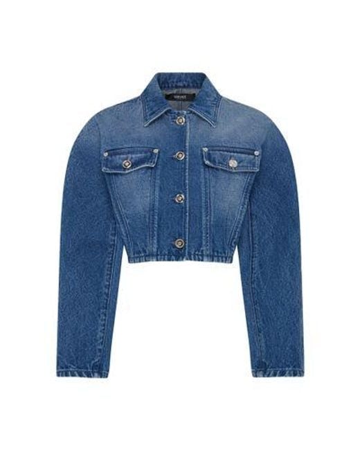 Versace Blue Short Denim Jacket