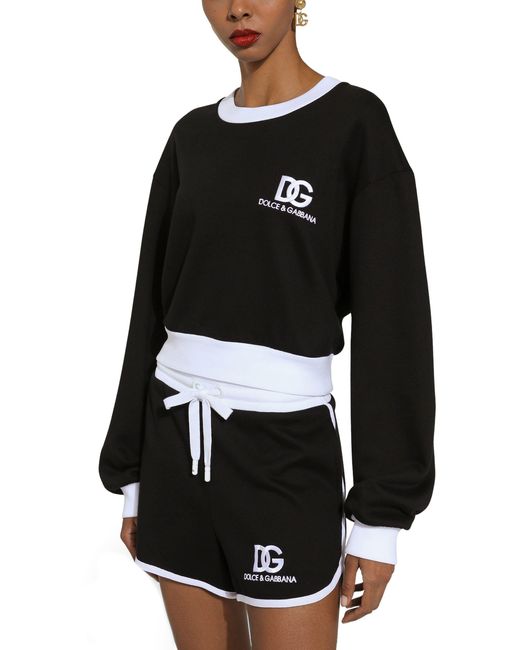 Dolce & Gabbana Black Jersey Sweatshirt