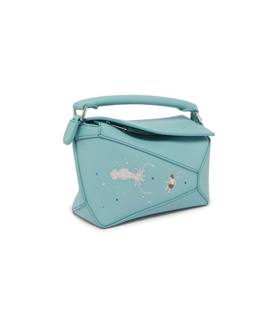 Loewe Blue Unterwasserwelt-Mini-Tasche Puzzle Edge Aus Klassischem Kalbsleder