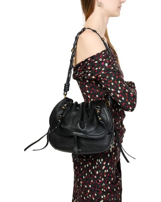 Isabel Marant Black Schultertasche Bolton