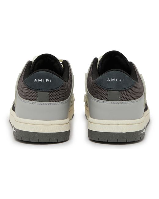 Amiri Gray Skel Panelled Leather Sneakers for men