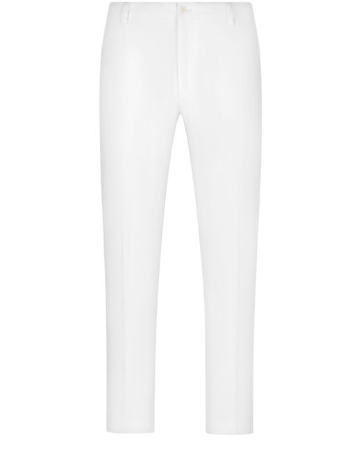 Dolce & Gabbana Multicolor Stretch Cotton Pants With Patch for men
