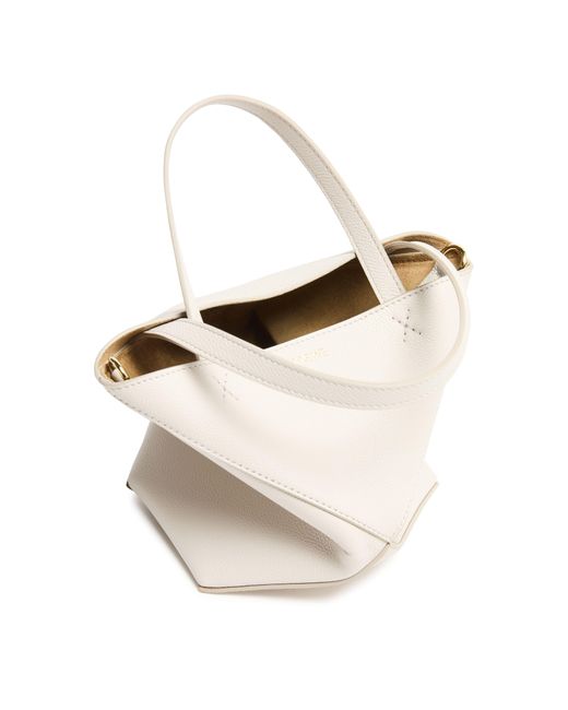 Loewe White Mini Puzzle Fold Tote