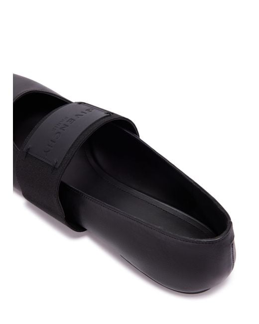 Givenchy Black Sliced Square Ballet Flats