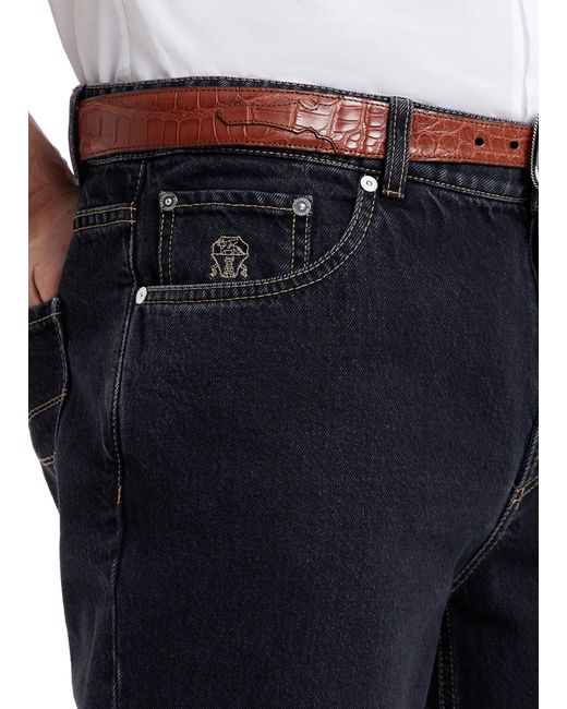 Pantalon cinq poches coupe classique Brunello Cucinelli pour homme en coloris Blue