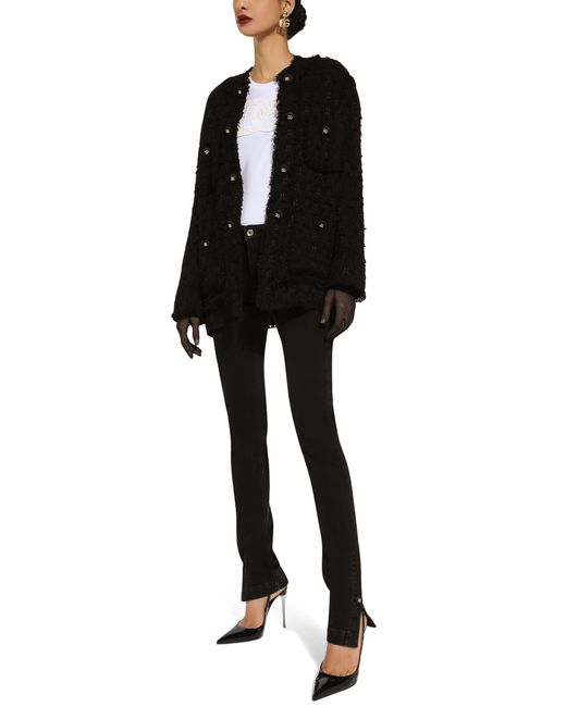 Jackets > tweed jackets Dolce & Gabbana en coloris Black