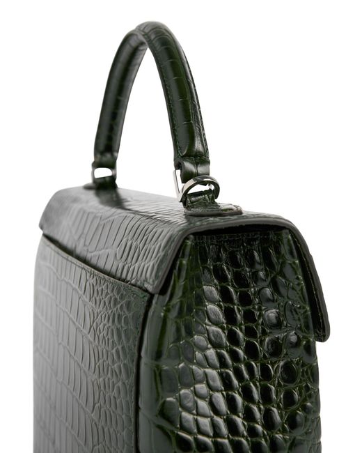 Totême  Green Handtasche Box Mit Krokoprägung