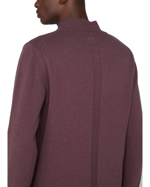 Rick Owens Purple Turlte Neck Sweater for men