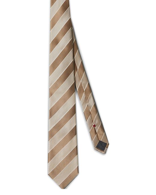 Cravate à chevrons Brunello Cucinelli pour homme en coloris Brown
