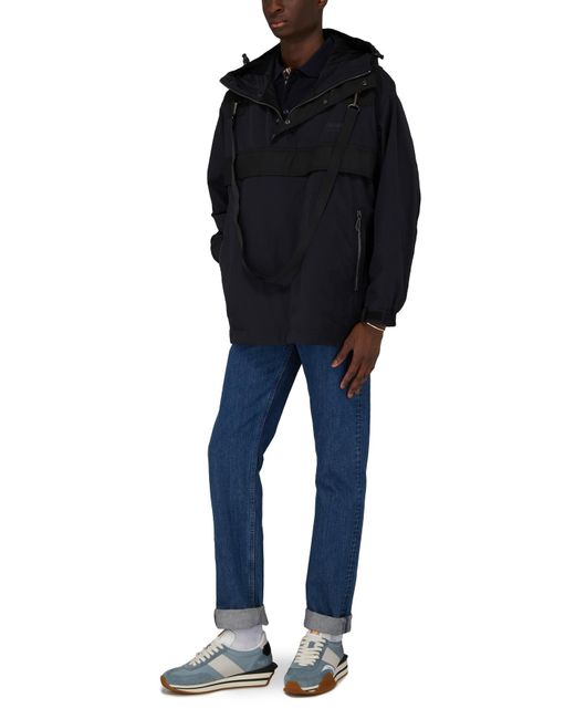 Burberry Logo Detail Nylon And Cotton Oversized Jacket in Black for Men |  Lyst Australia