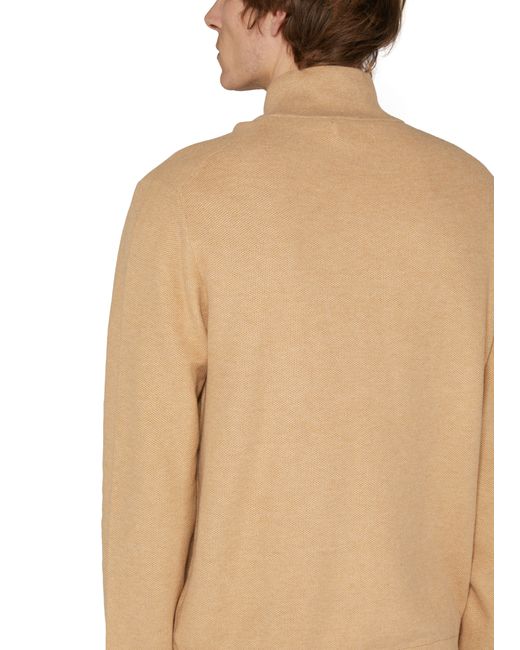 Polo Ralph Lauren Natural Cotton Piqué High-Neck Zipped Sweater for men