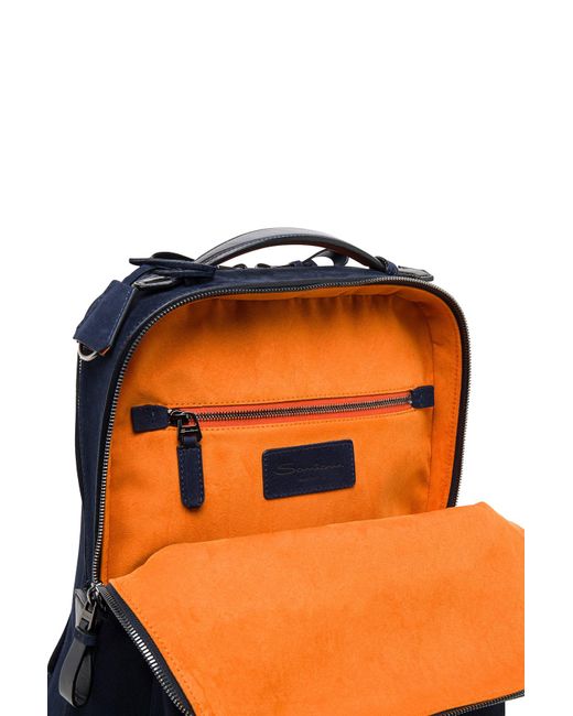 Santoni Backpack in Blue for Men | Lyst UK