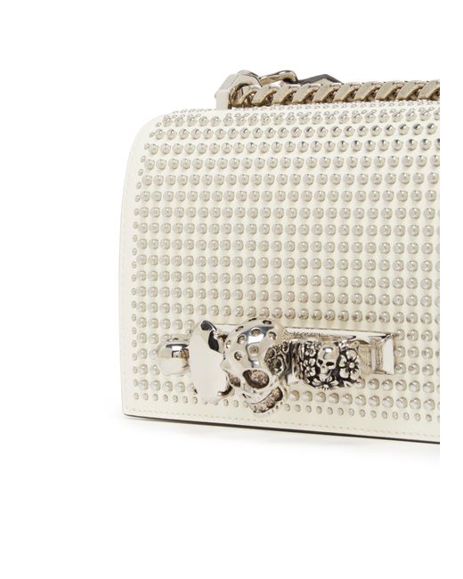 Alexander McQueen Metallic Mini Jewelled Satchel Bag