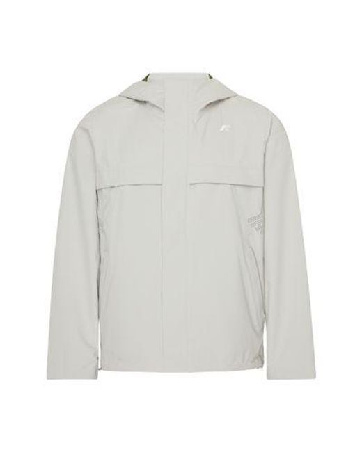 K-Way Gray Arnaud Eco Sd Contrast Windbreaker Jacket for men