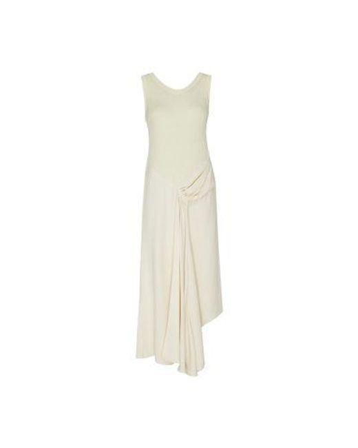 Victoria Beckham White Sleeveless Tie Detail Dress