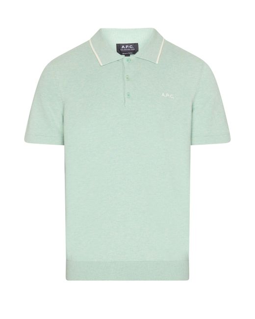 A.P.C. Green Flynn Polo Shirt for men
