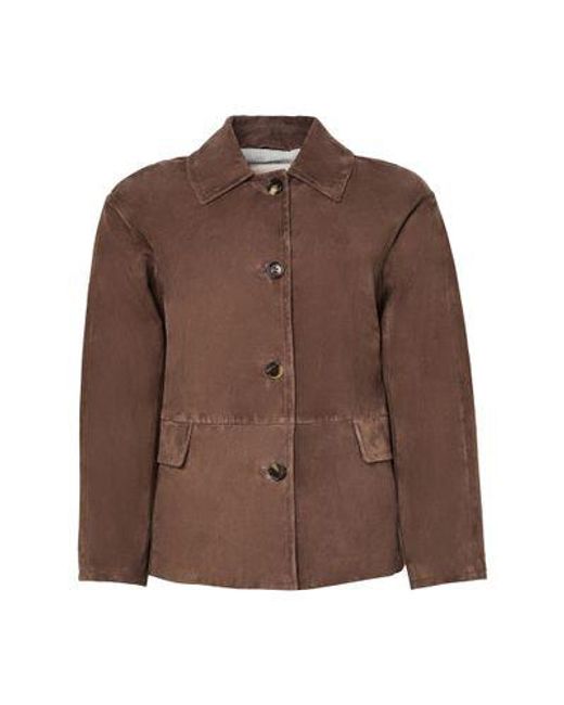 Max Mara Brown Suede Leather Jacket