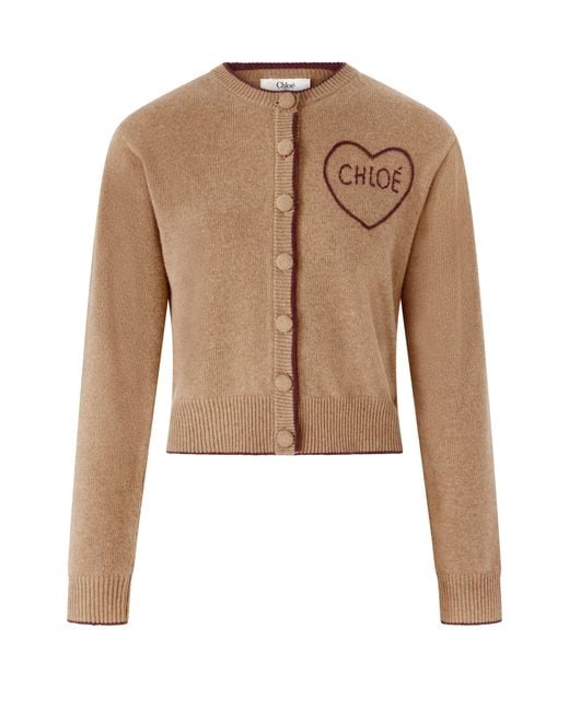 Chloé Brown Buttoned Cardigan
