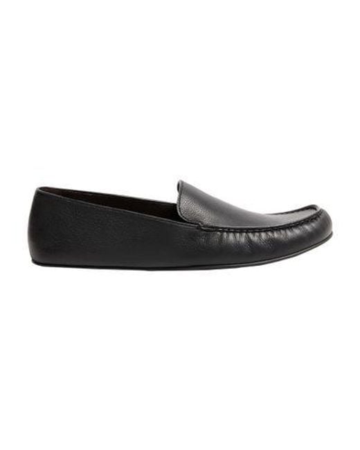 The Row Black Leo Loafers
