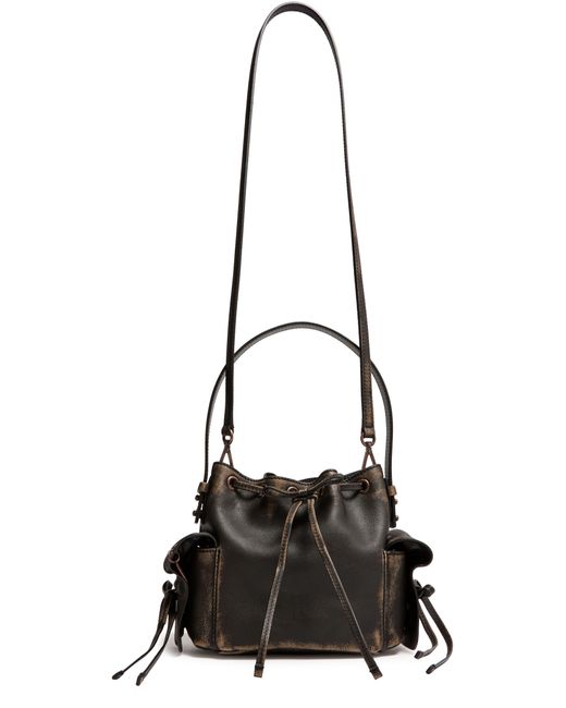 Acne Black Multipocket Mini Bucket Bag Vintage