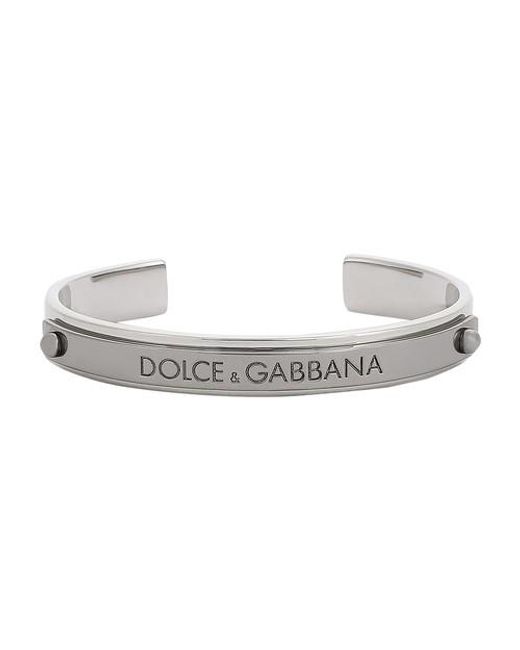 Jonc avec logo Dolce & Gabbana pour homme en coloris Metallic