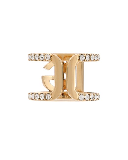 Dolce & Gabbana Offener Ring mit Strasssteinen in Metallic für Herren