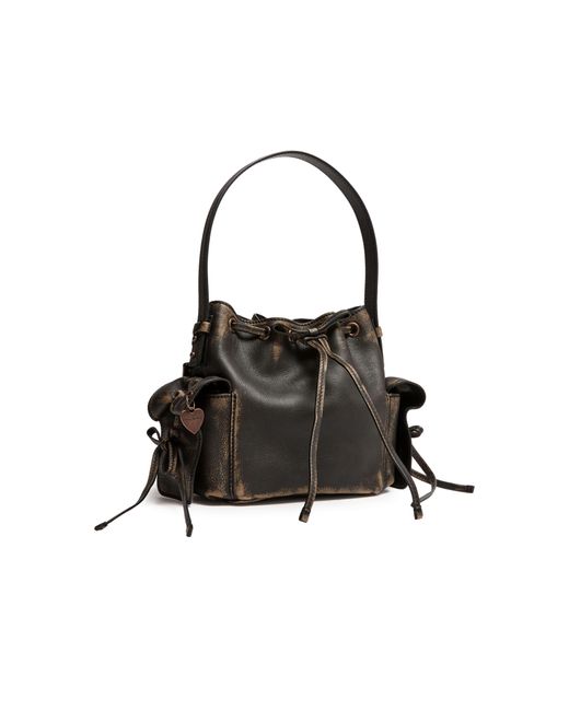 Acne Black Multipocket Mini Bucket Bag Vintage