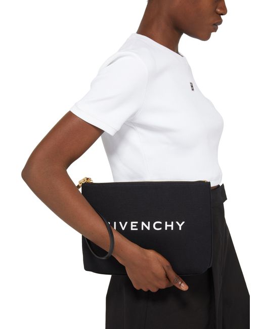 Givenchy Black Kleine Clutch mit Logo