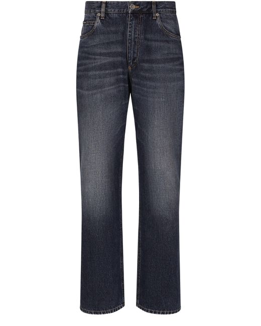 Dolce & Gabbana Blue Oversize Denim Jeans for men