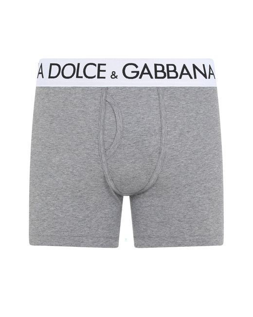 Dolce & Gabbana Boxershorts aus Zwei-Wege-Stretch-Baumwolle in Gray für Herren