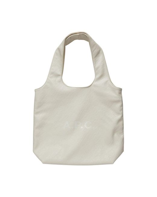 A.P.C. Gray Ninon Small Tote Bag