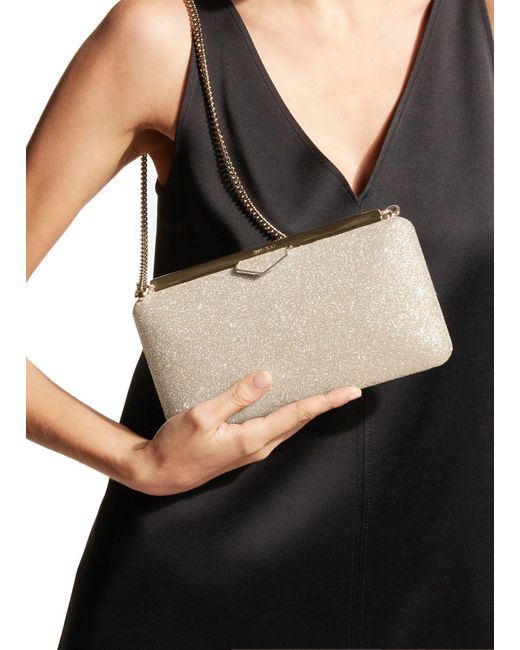 Pochette Ellipse Jimmy Choo en coloris Natural