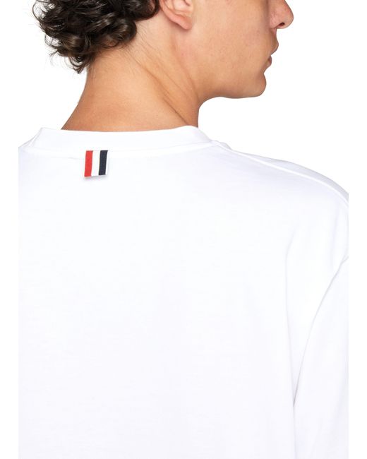 T-shirt manches courtes Hector Thom Browne pour homme en coloris White