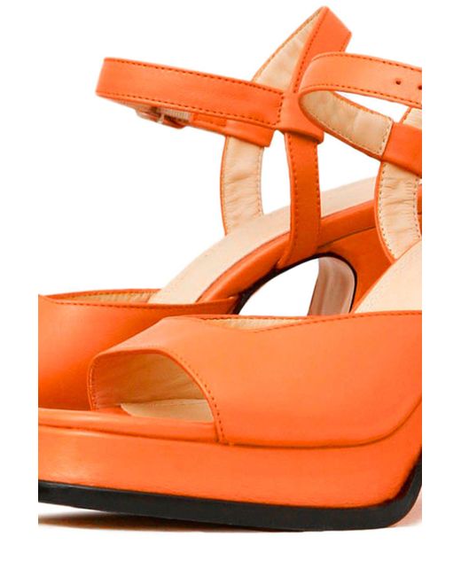 Souliers Martinez Gracia Platform Sandals in Orange | Lyst