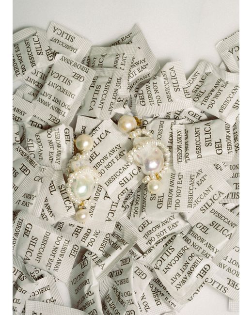 Completedworks White Ohrringe Aus Recyceltem Vermeil Mit Perlen