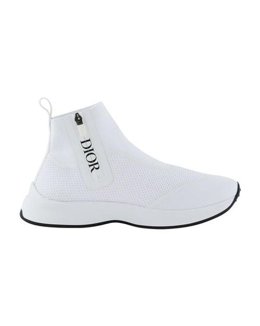Dior White B25 Slip On Sneakers for men