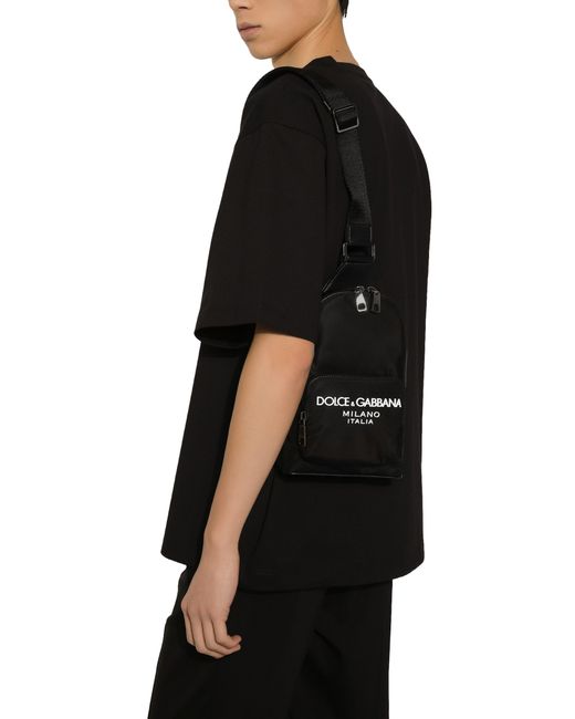 Dolce & Gabbana Umhängerucksack aus Nylon in Black für Herren