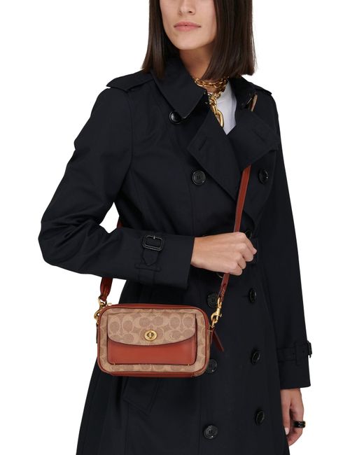 coach black camera bag