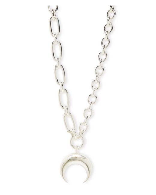 MARINE SERRE Metallic Charm-Halskette Moon aus Zinn Regenerated