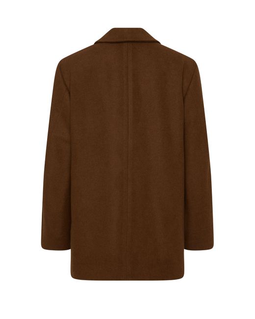 Lemaire Brown Boxy Single Breasted Jacket