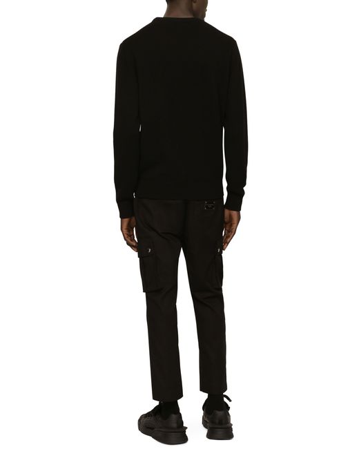 Dolce & Gabbana Black Cashmere And Wool Cardigan for men