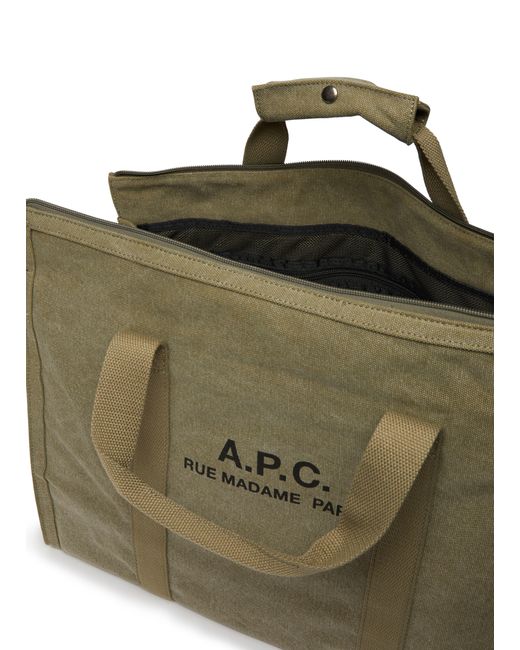 A.P.C. Green Recuperation Gym Bag for men