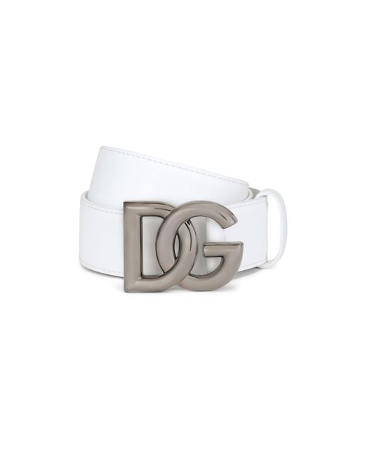 Dolce & Gabbana Gray Logo Belt for men