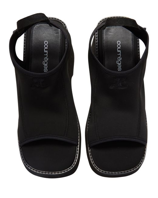 Courreges Black Wave Sandals