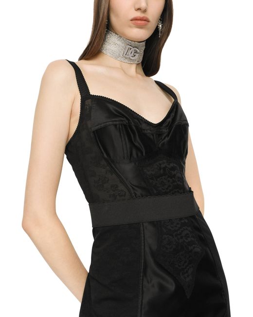 Robe corset Dolce & Gabbana en coloris Black