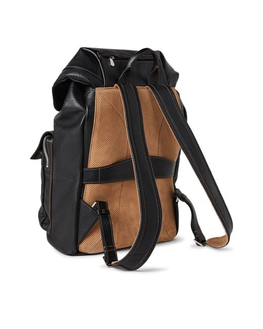 Brunello Cucinelli Black Leisure Backpack for men
