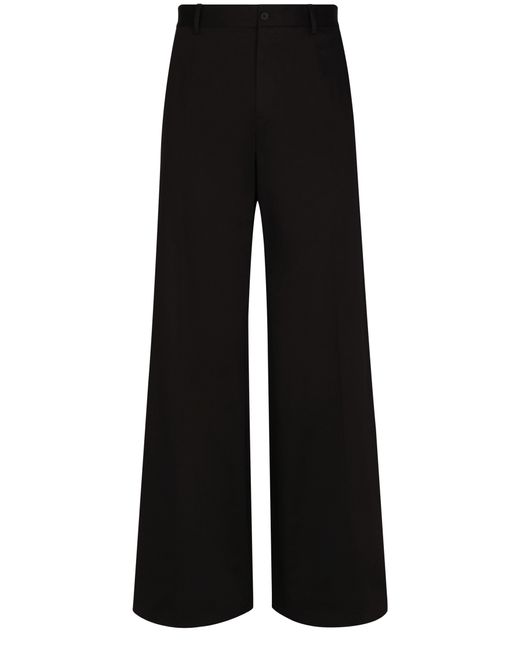 Dolce & Gabbana Black Wide Trousers for men