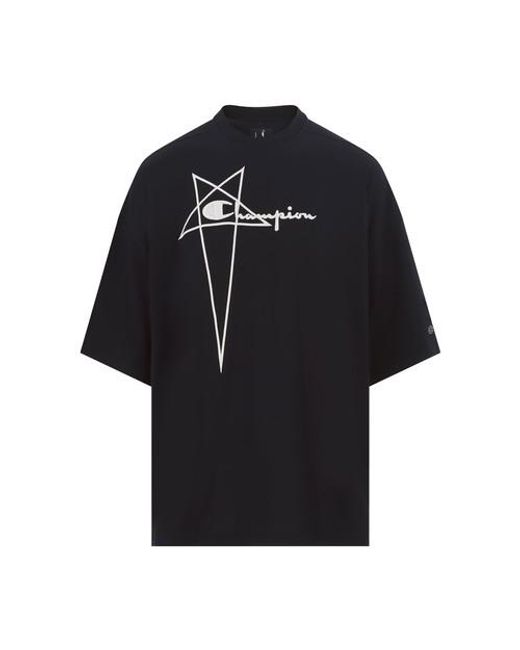 Rick Owens X Champion - Tommy T-shirt in Black for Men | Lyst