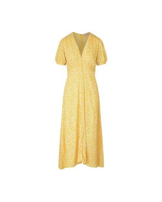 Faithfull The Brand Yellow Bellavista Midi Dress
