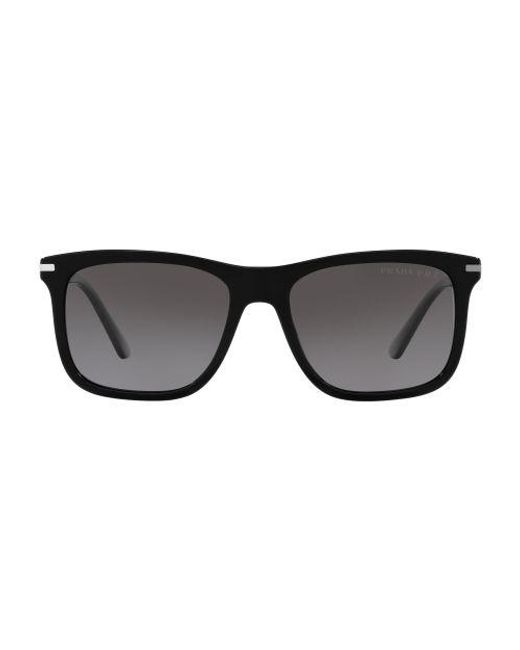 Prada Rechteckige Sonnenbrille PR 18WS in Black für Herren